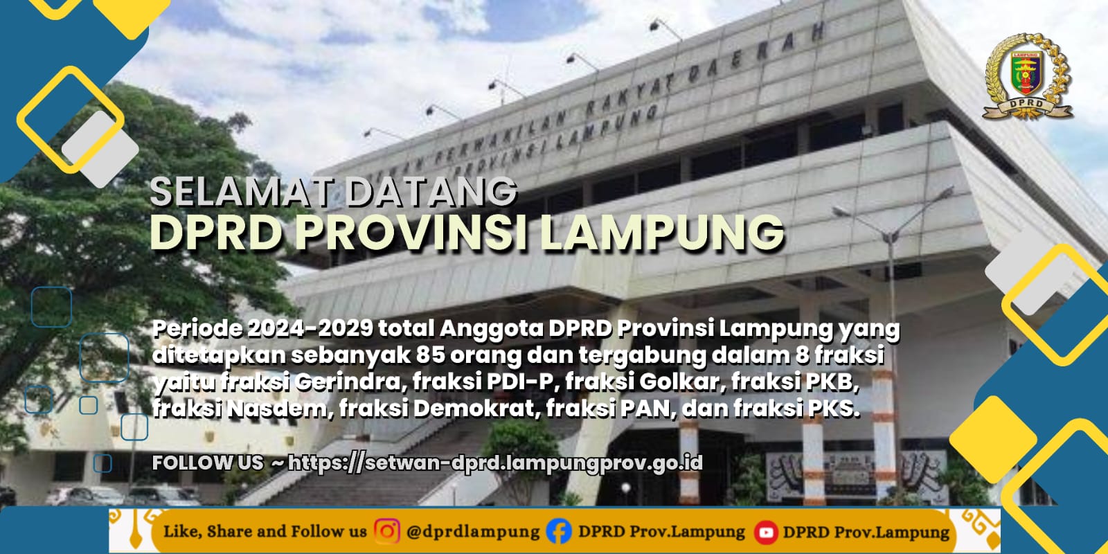 Selamat Datang di Website DPRD Provinsi Lampung