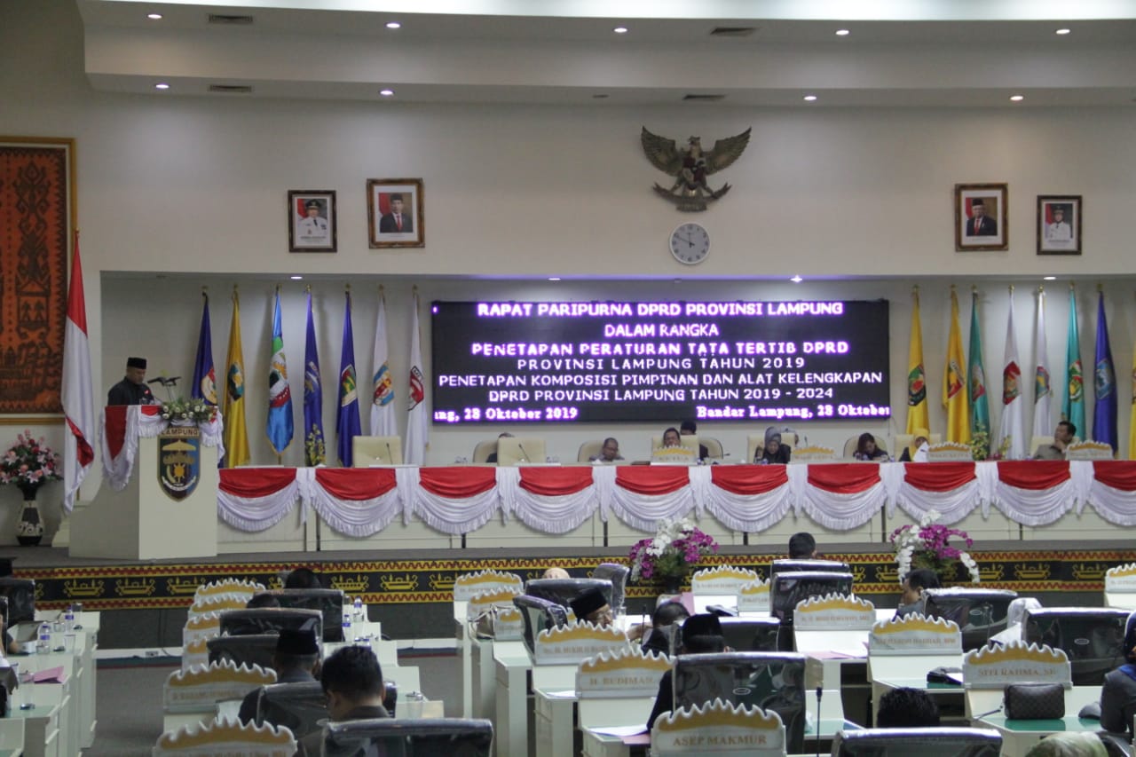 Penetapan Tatib dan AKD DPRD Provinsi Lampung